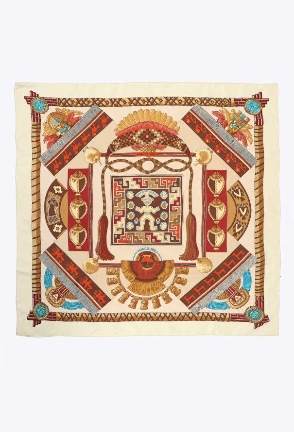 Hermès 'Huaca Piru' 90cm Silk Carré - 1
