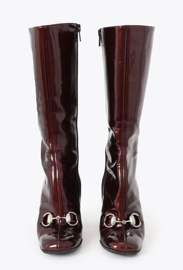 Gucci F/W 1995 Patent Horsebit Boots - 4