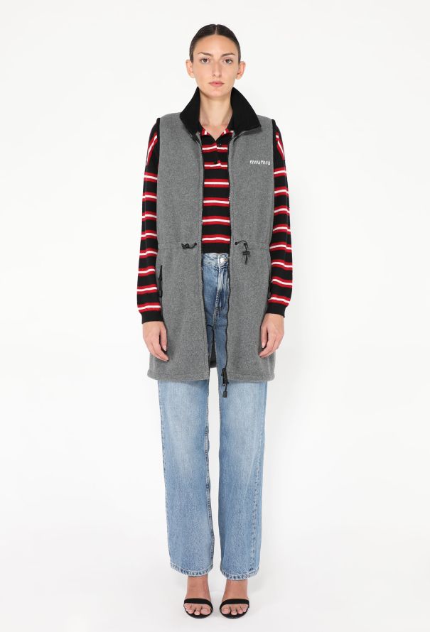 Miu Miu F/W 2024 Logo Fleece Vest - 5