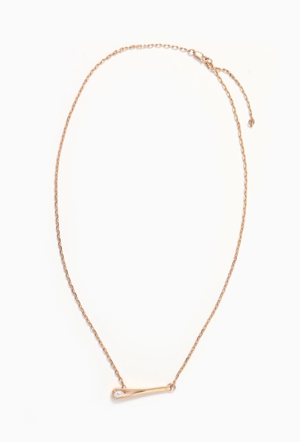 Repossi 18k Rose Gold & Diamond Serti Inversé Necklace - 1