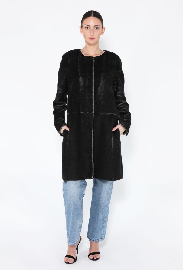 Helmut Lang Rare F/W 2000 Wool Brushed Peacoat - 6