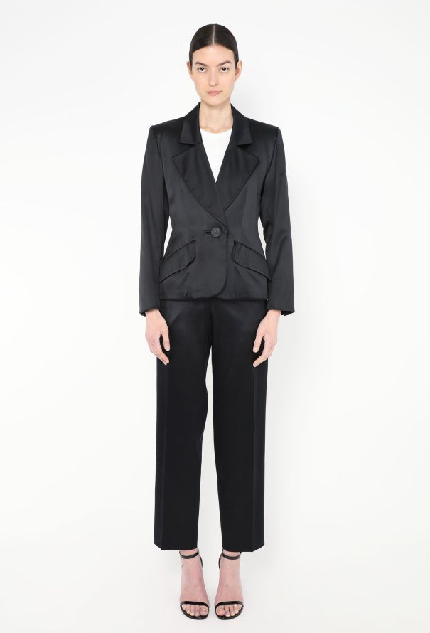 Saint Laurent Vintage Tailored Charmeuse Suit - 1