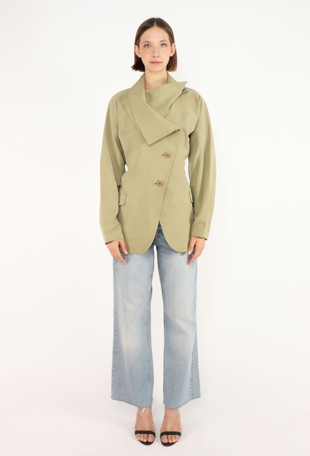 Issey Miyake Cropped Trench Jacket, Early 2000s - 1