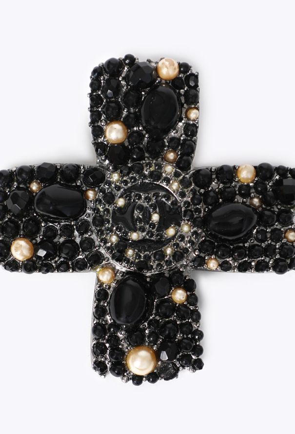 Chanel Gripoix Cross Pendant Brooch, 2005 - 2
