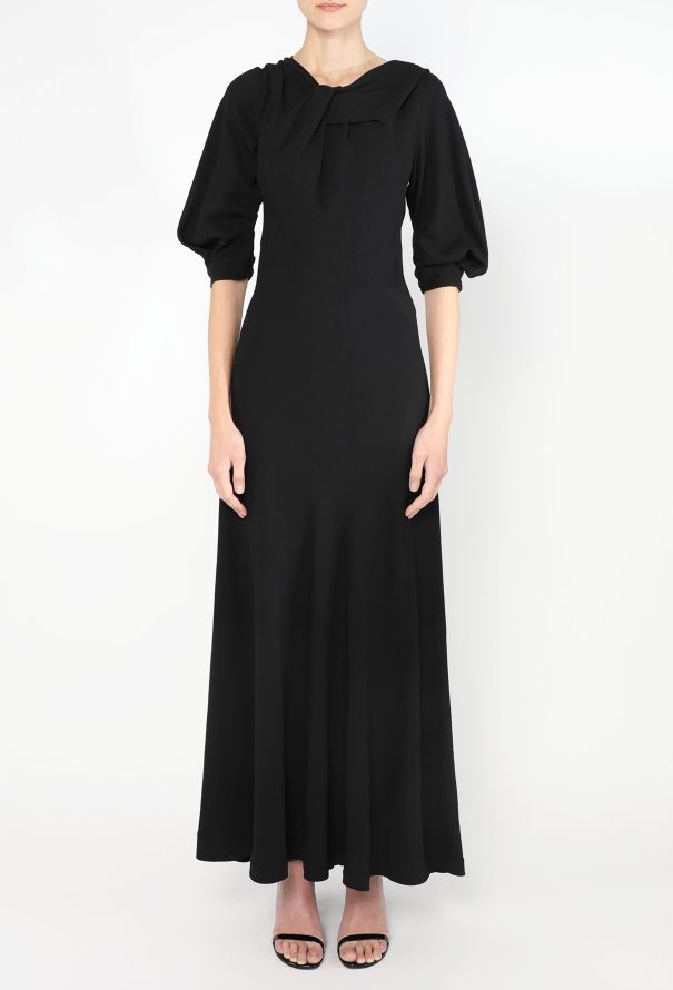 1930s Gathered Crêpe Bias Dress - 3 1930s Gathered Crêpe Bias Dress - 3