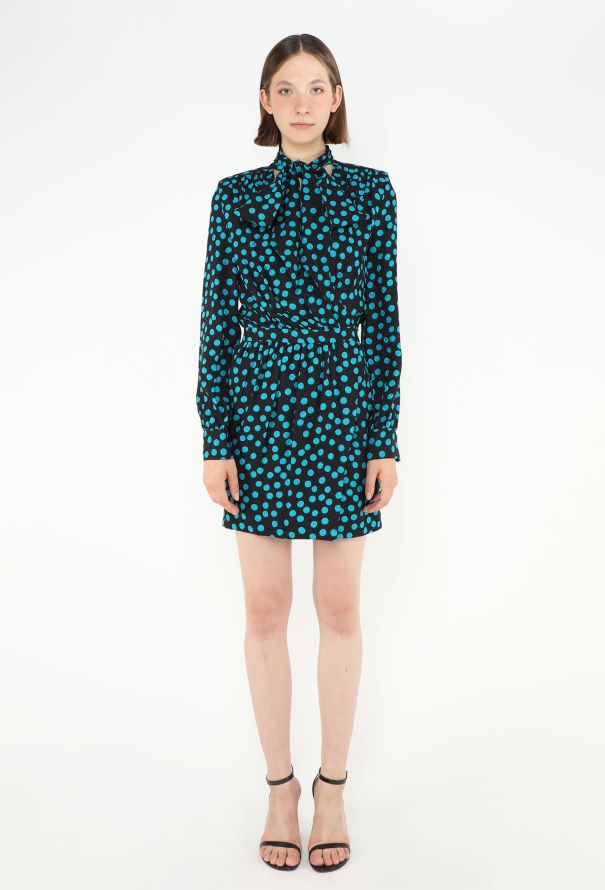 Saint Laurent 2020 Silk Polka Dot Dress - 2