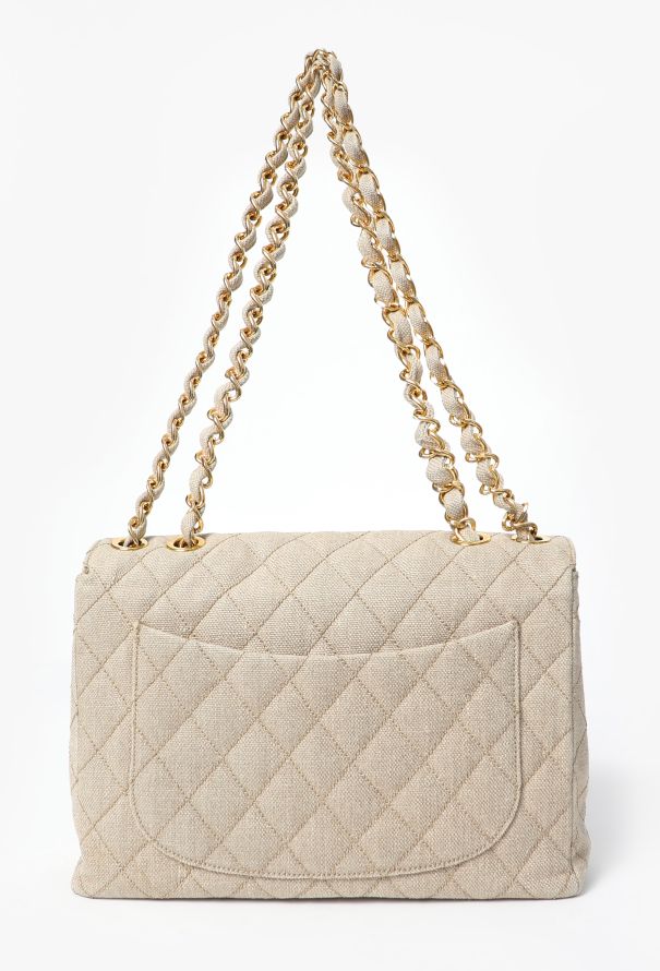 Chanel '90s Canvas Jumbo Classic Timeless Bag - 7