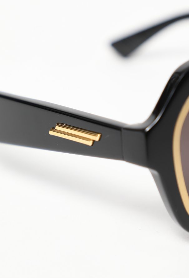 Bottega Veneta 2023 Metallic Trim Aviator Sunglasses - 7