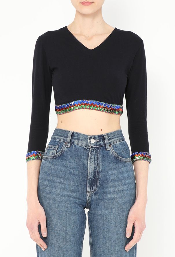 Jean Paul Gaultier 1988 Paillette Crop Top - 1