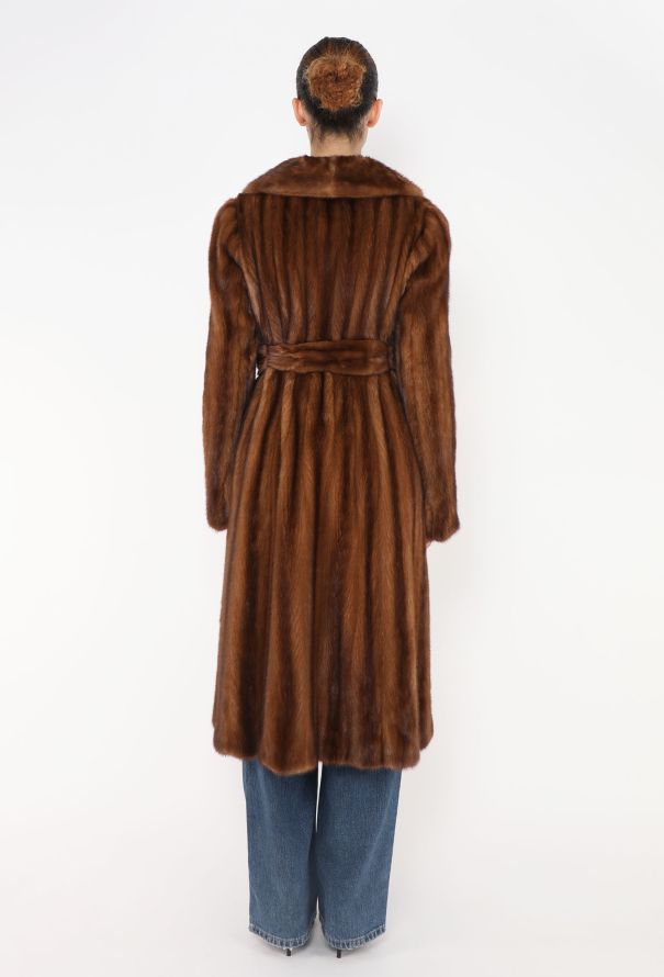 Céline RARE Pre-Fall 2015 Belted Mink Coat - 7