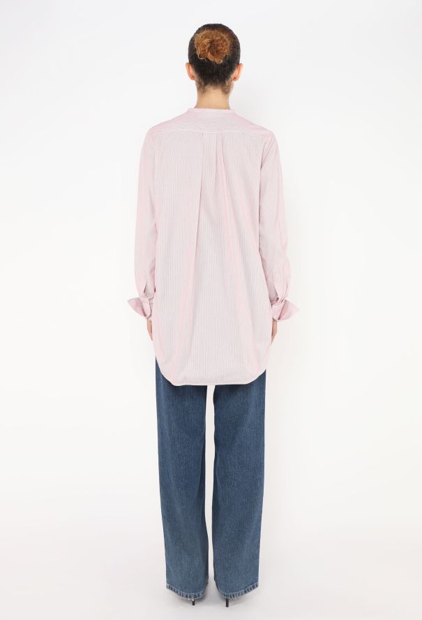 Céline 2015 Textured Cotton Bib Shirt - 4