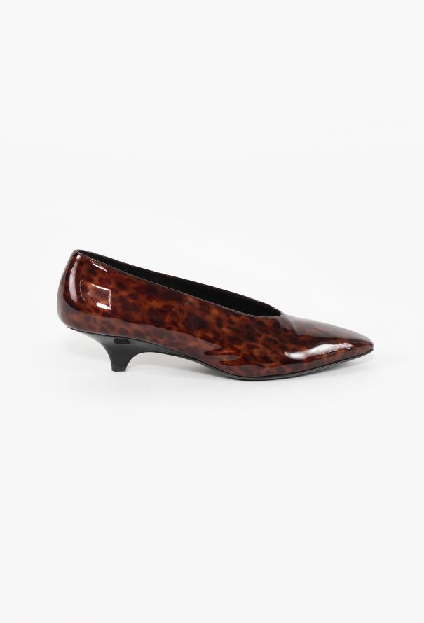 Loro Piana 2023 Patent Calfskin Rebecca Pump - 1