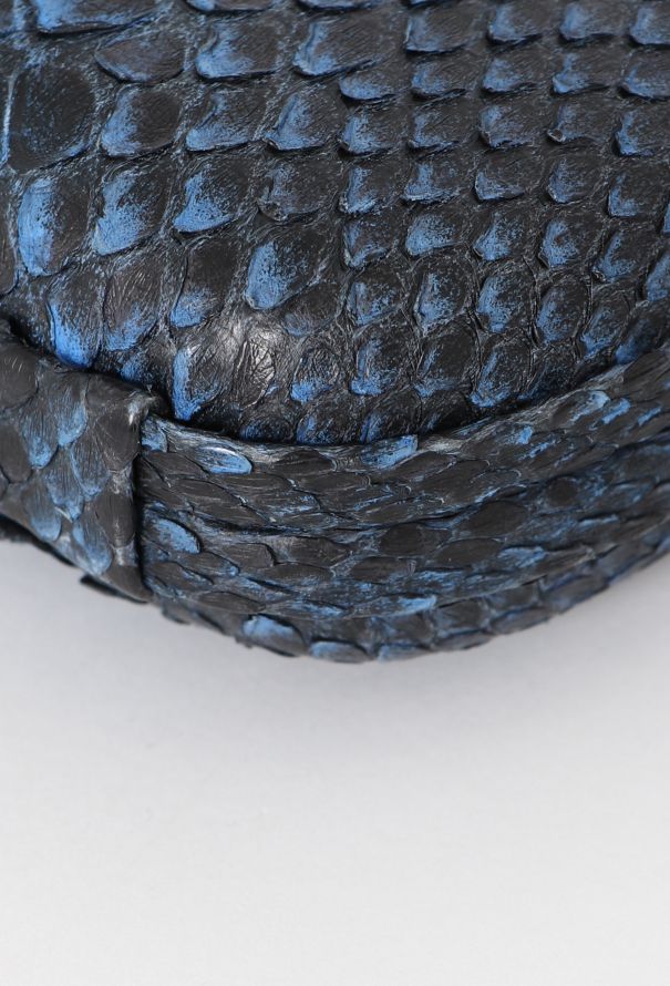 Bottega Veneta Blue Python Clutch - 7