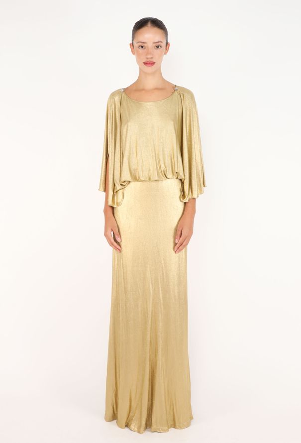 Gucci Metallic Lurex Capelet Gown, 2023 - 3