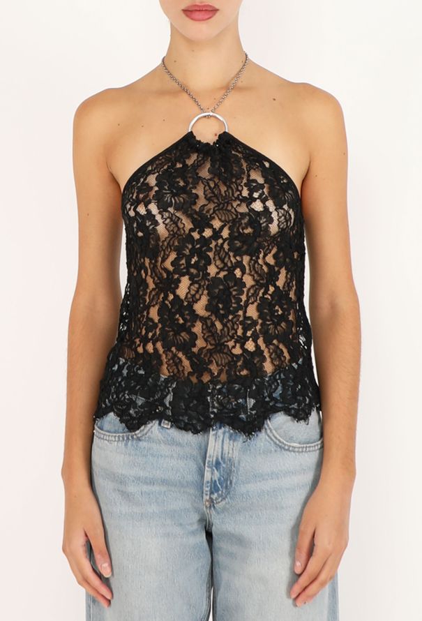 Dolce & Gabbana Chainlink Halter Lace Top, 2000 - 1