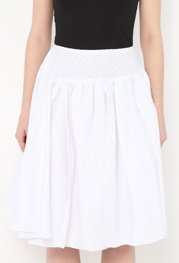 Alaïa Piqué Pleated Skater Skirt - 2 Alaïa Piqué Pleated Skater Skirt - 2