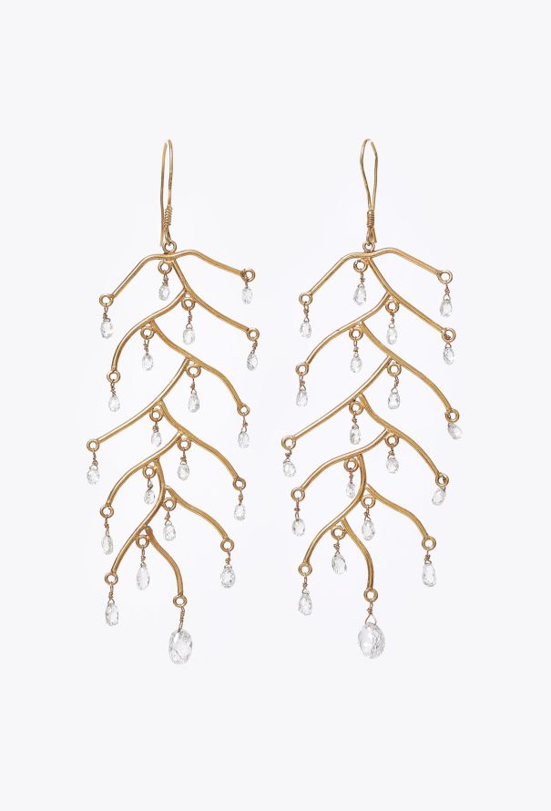 Modern Fine Jewelry Exquisite 18K Gold Chandelier Briolette Diamond Earrings - 3
