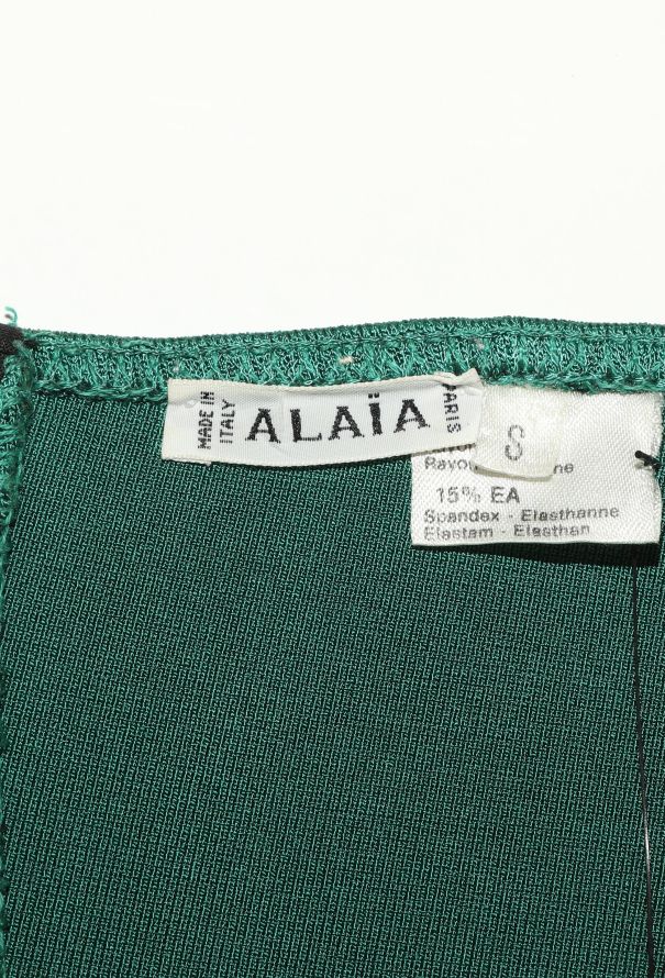 Alaïa 1990 Emerald Corset Top - 5