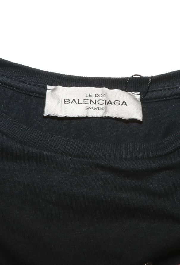 Balenciaga Early 2000s Le Dix Eyelet Lace-up Tee - 4