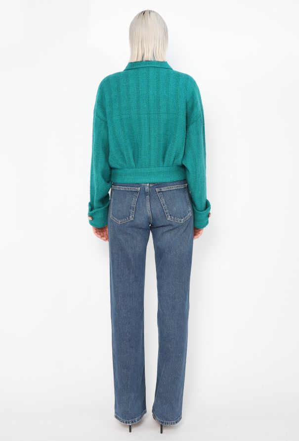 Chanel F/W 2019 Tweed Bomber Jacket - 5