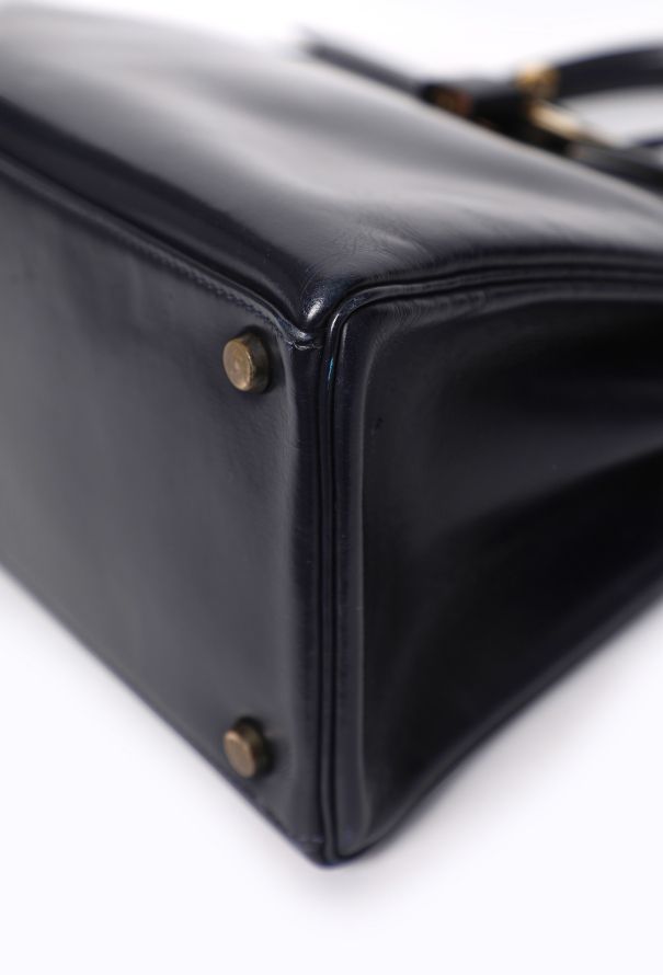 Hermès Vintage Navy Box Kelly Retourné 28, 1969 - 9