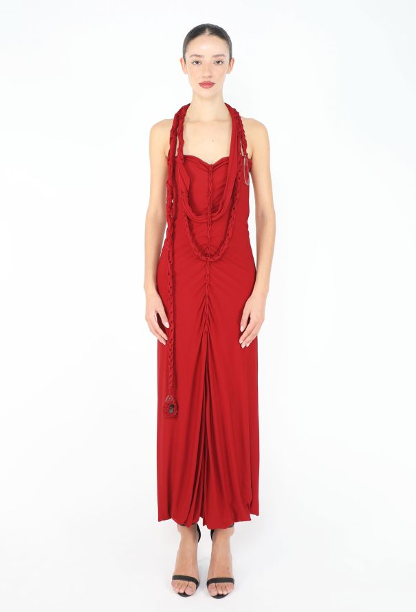 Jean Paul Gaultier 2002 Braided Trim Ruched Dress - 3