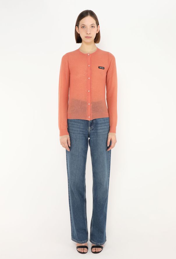 Miu Miu F/W 2023 Knitted Logo Cardigan - 5