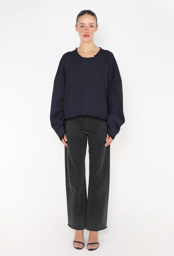 Céline 2013 Frayed Bouclé Silk Sweater - 2