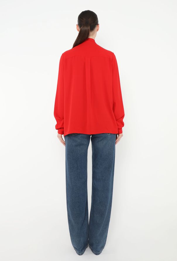 Céline Pre-Fall 2010 Silk Lavallière Blouse - 5