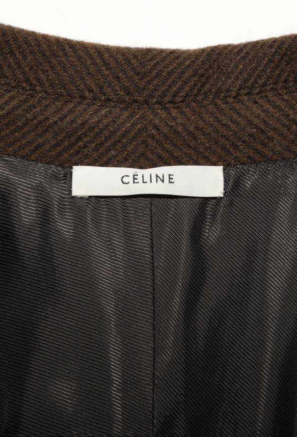 Céline F/W 2018 Patchwork Chevron Coat - 7
