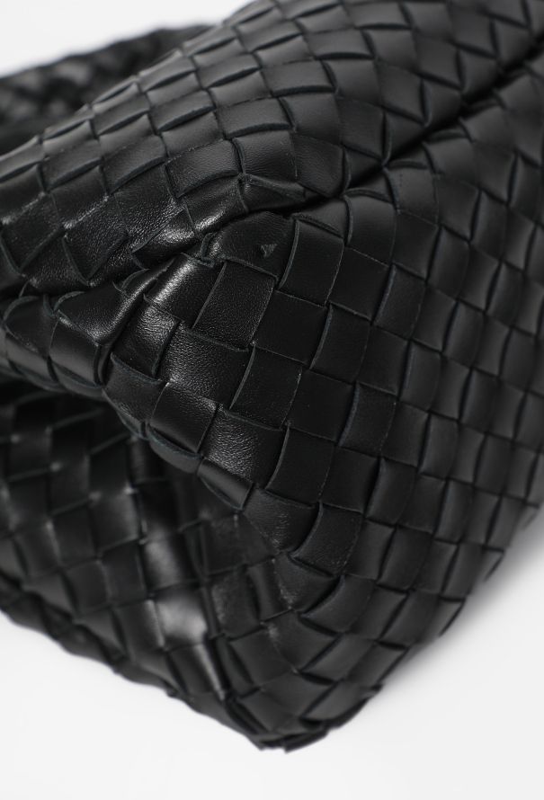 Bottega Veneta Campana Black Intrecciato Small Shoulder Bag - 7