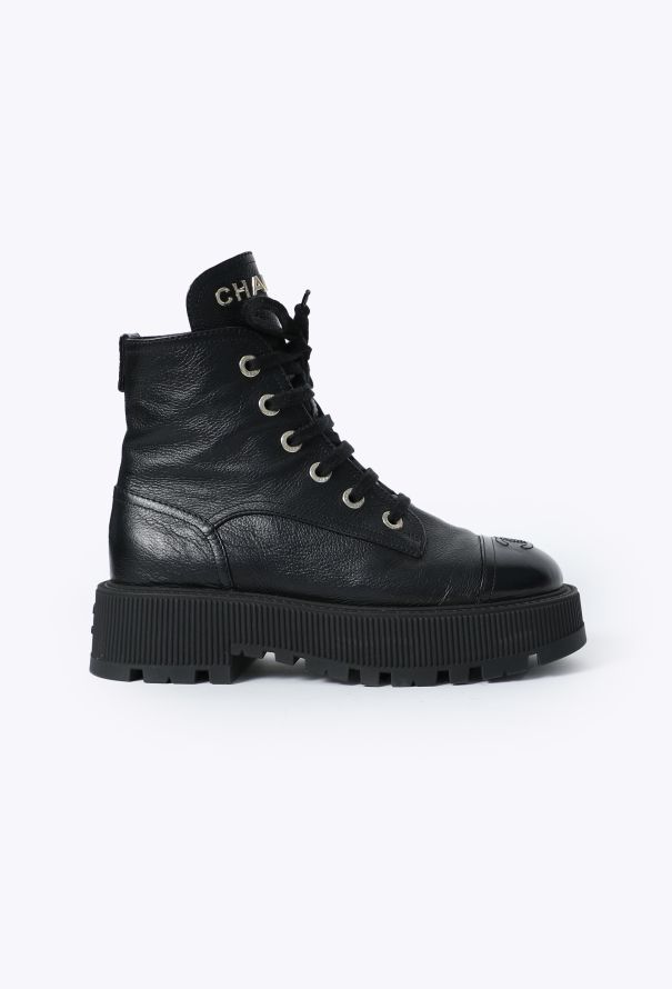 Chanel 2023 Logo Combat Boots - 1