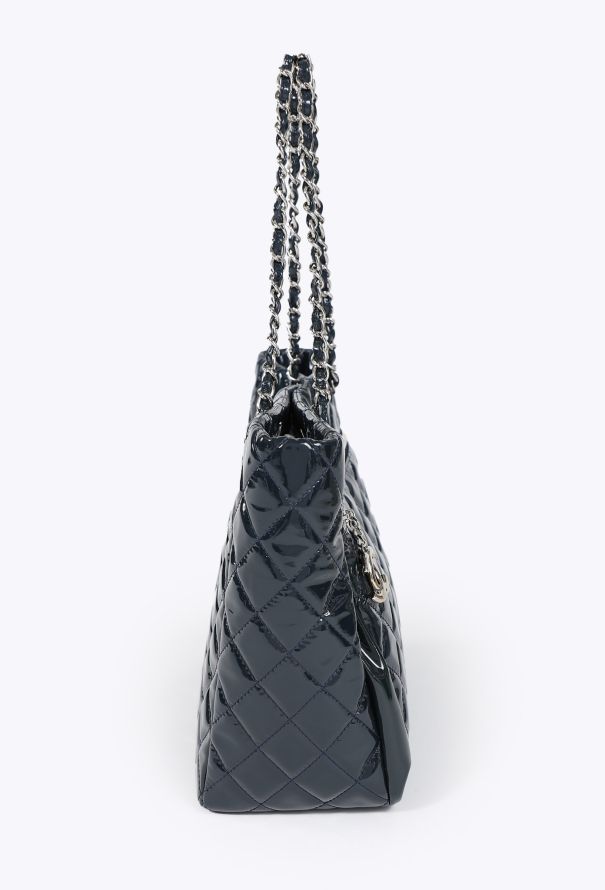 Chanel 2010 Navy Patent Large “Chic & Glitter” Tote - 5