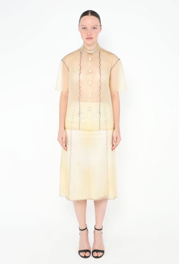 Prada RARE S/S 1998 Beaded Latex Skirt - 3 Prada RARE S/S 1998 Beaded Latex Skirt - 3