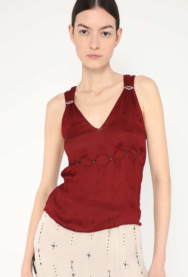 Prada S/S 2000 Georgette Lip Top - 1