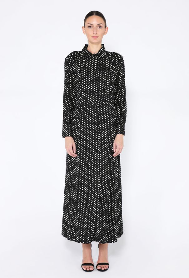 Céline 2020 Polka Dot Silk Smock Dress - 1