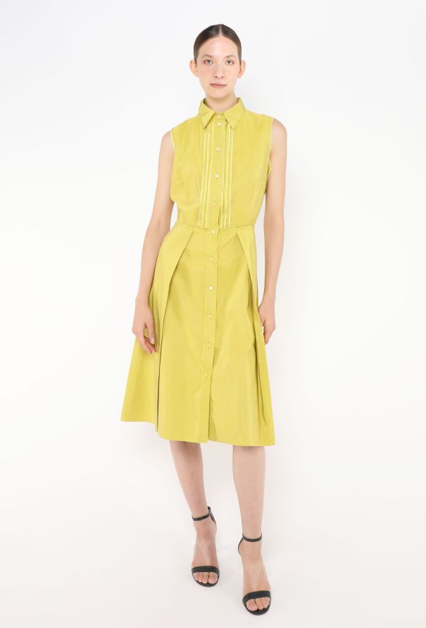 Prada Early 2000s Frayed Pintuck Dress - 1