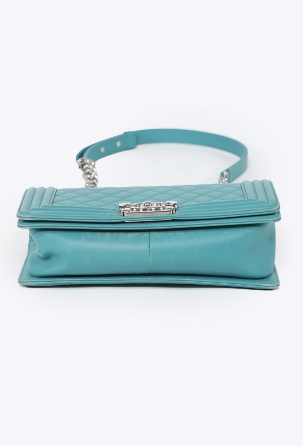 Chanel Turquoise Medium Boy Bag - 6
