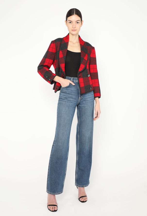 Valentino 1984 Plaid Knit Blazer - 4