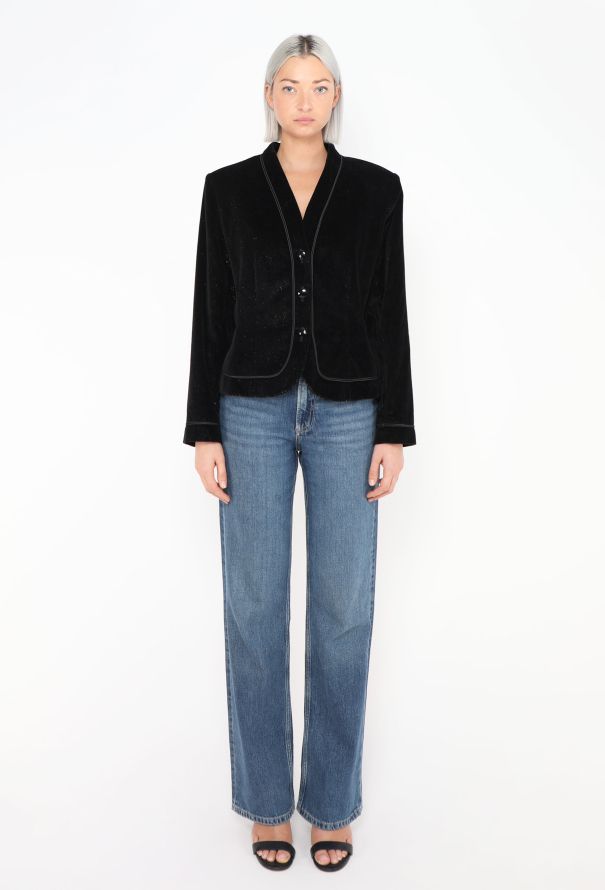 Saint Laurent Vintage Iridescent Velvet Jacket - 3 Saint Laurent Vintage Iridescent Velvet Jacket - 3