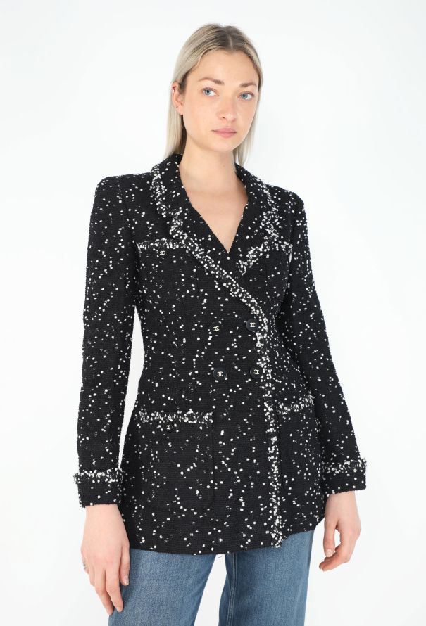 Chanel COLLECTOR 1995 Bicolor Tweed 'CC' Blazer - 6
