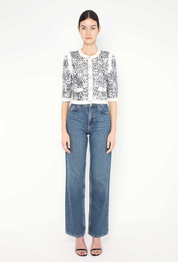 Chanel 2023 Sequin 'CC' Cashmere Cardigan - 3 Chanel 2023 Sequin 'CC' Cashmere Cardigan - 3