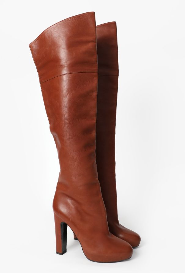 Hermès F/W 2011 Leather Knee-High Boots - 3
