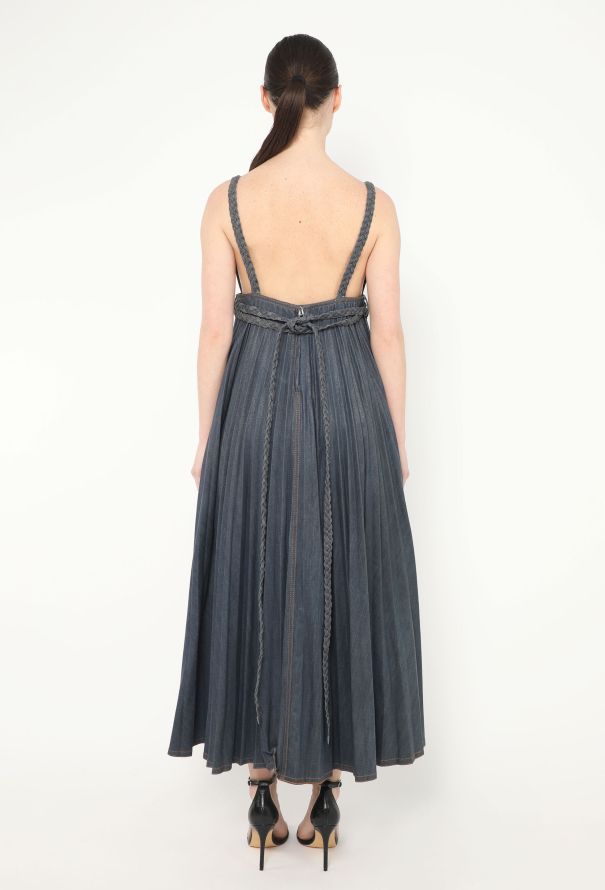 Dior Resort 2022 Pleated Denim Dress - 5
