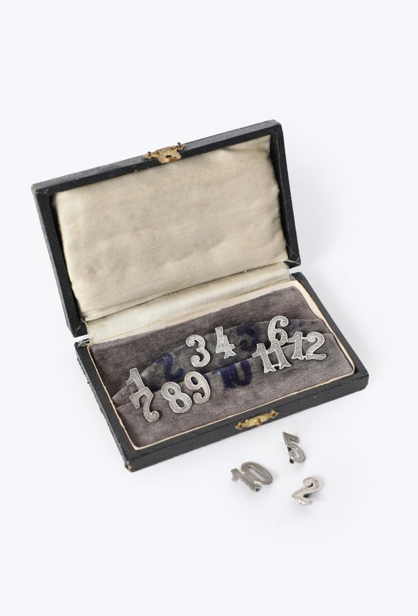 Vintage Objects & Decor Art Deco Silver 1-12 Drink Markers - 3