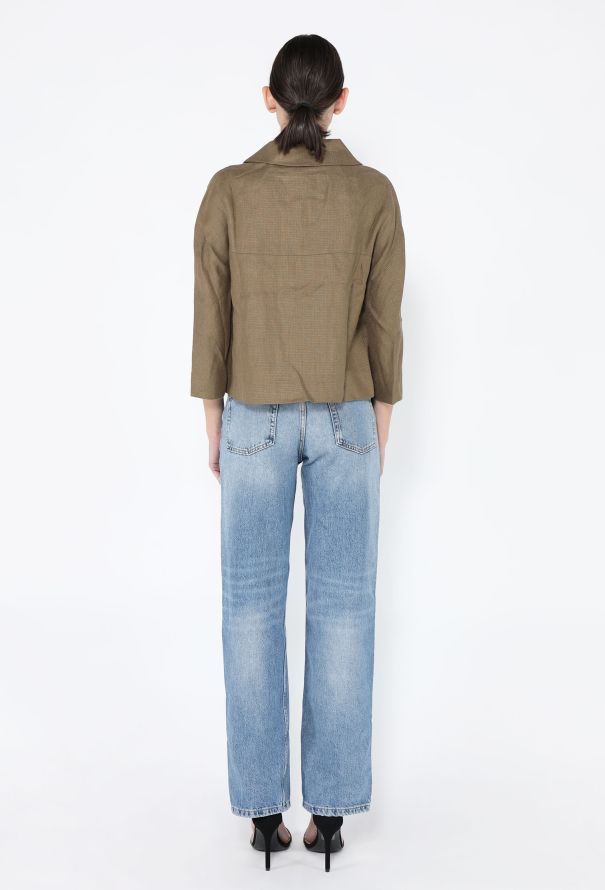 Chloé 2006 Cropped Linen Jacket - 6
