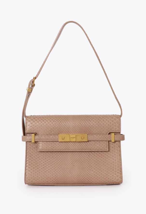 Saint Laurent Python Manhattan Shoulder Bag - 1