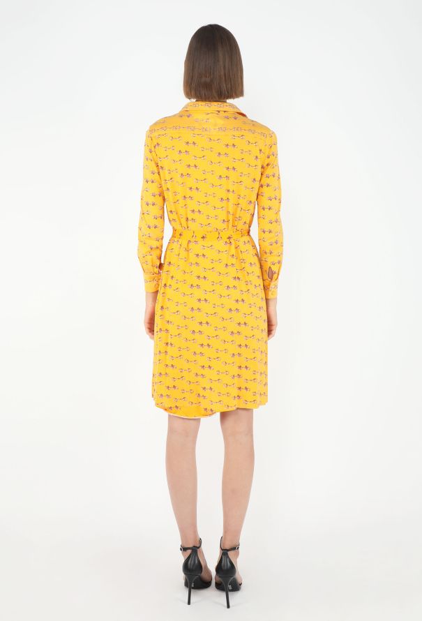 Hermès '70s Equestrian Horsebit Shirt Dress - 6