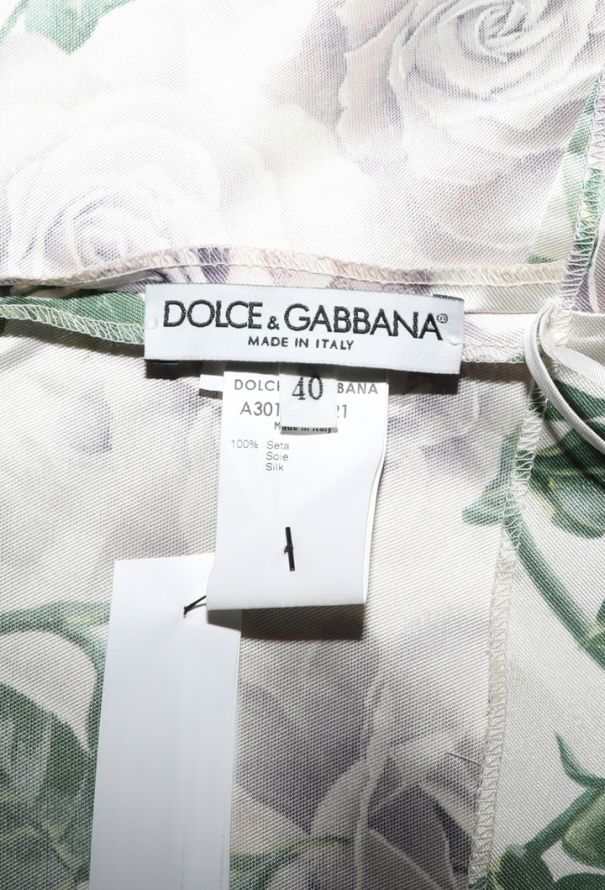 Dolce & Gabbana Silk Rose Bustier Dress, 1990s - 5