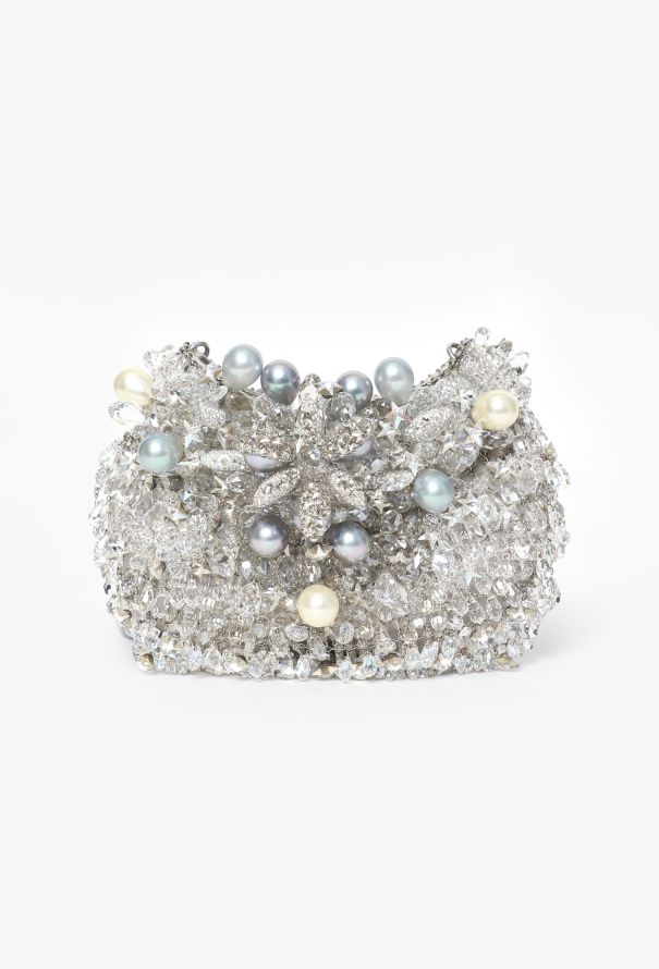 2000s Daniel Swarovski Crystal Evening Chain Clutch - 1